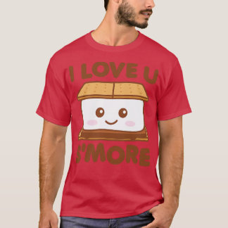 Ich Liebe Sie Smore Funny Camping Smore Puck Dark  T-Shirt