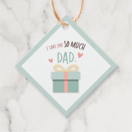 Ich Liebe Sie so viel Vater - Vater Tag - Geschenk Geschenkanhänger