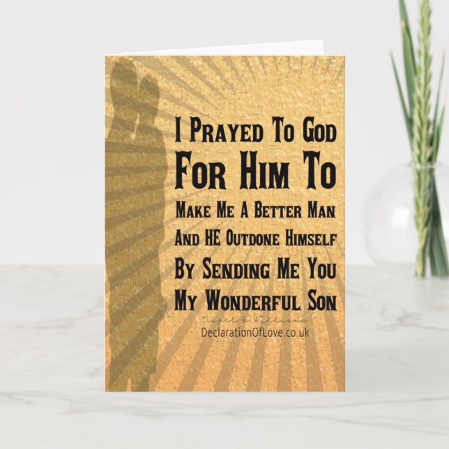 Ich Liebe Sie Son Karte (Vorderseite)