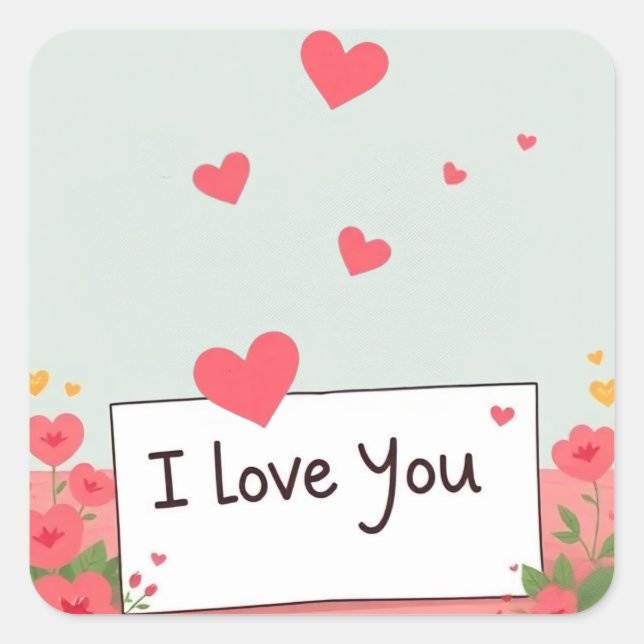 Ich Liebe Sie Sticker (Vorderseite)