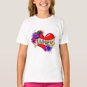 Ich Liebe Sie Street Art Urban Heart T-Shirt