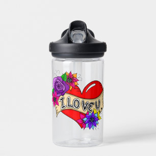Ich Liebe Sie   Street Art Urban Heart Trinkflasche