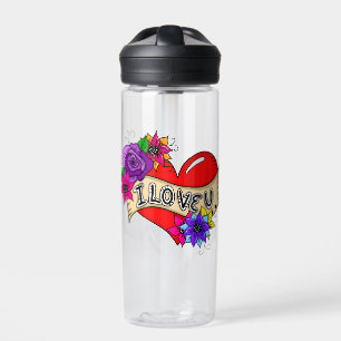 Ich Liebe Sie   Street Art Urban Heart Trinkflasche