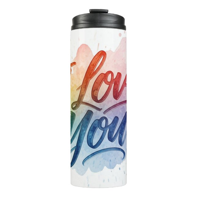 Ich Liebe Sie Thermosbecher (Vorderseite)