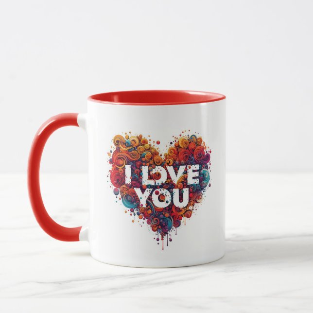 Ich Liebe, Sie trinken Kaffee Tasse (Links)
