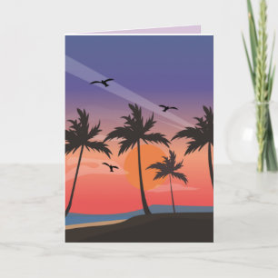 ICH LIEBE SIE - TROPISCHE STRANDKARTE KARTE