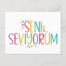 Ich Liebe Sie Türkischer Seni Seviyorum Regenbogen