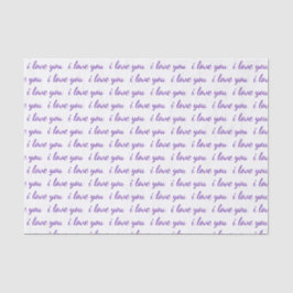 Ich Liebe Sie Typografie Cursive Lila Valentine Seidenpapier