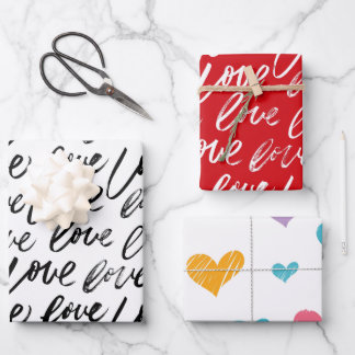 Ich Liebe Sie und Ihr Herz Geschenkpapier Set