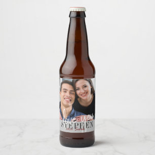 Ich Liebe Sie Valentinstag Foto Bierflaschenetikett