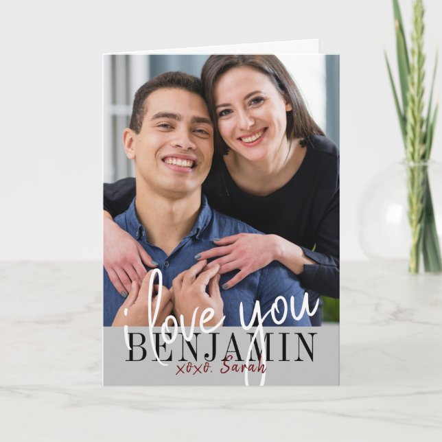 Ich Liebe Sie Valentinstag Foto Karte (Vorderseite)