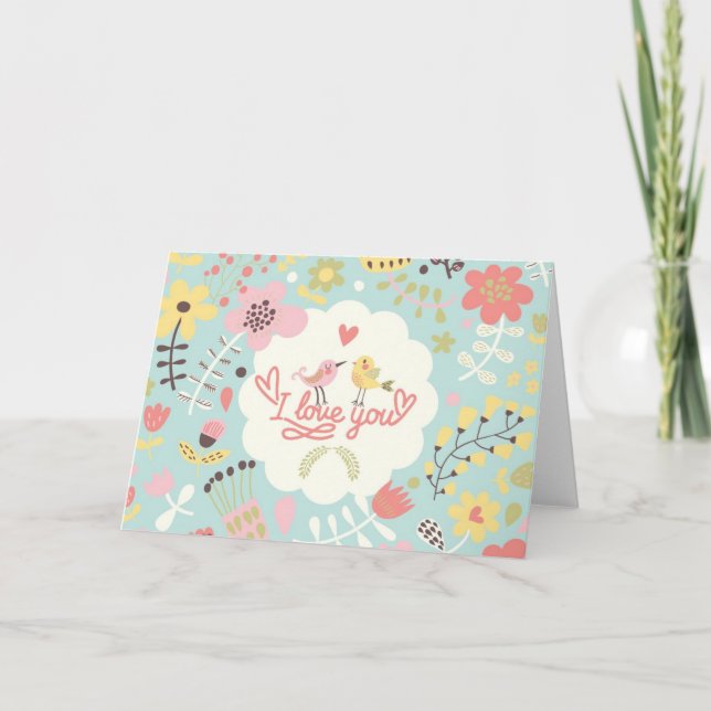 Ich Liebe Sie - Valentinstag-Karte Feiertagskarte (Vorderseite)