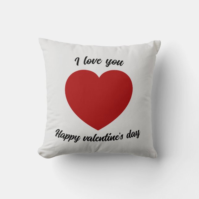 Ich Liebe Sie Valentinstag-Kissen Kissen (Vorderseite)