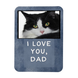 Ich Liebe Sie, Vater Dark Blue Custom Cat Foto Mag Magnet