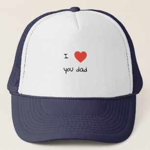 Ich Liebe Sie Vater Vatertag Rotes Herz Minimalist Truckerkappe