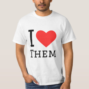 Ich Liebe sie viereckig T-Shirt