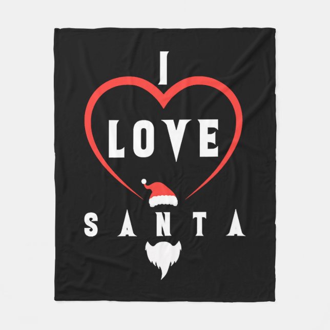 Ich Liebe Sie Weihnachten Fleecedecke (Vorderseite)