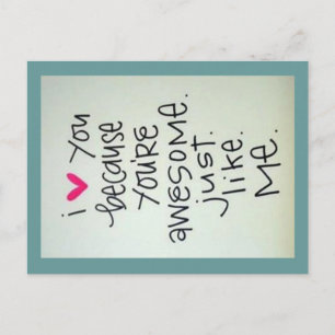 Ich Liebe Sie, weil Sie Phantastische Postkarte si