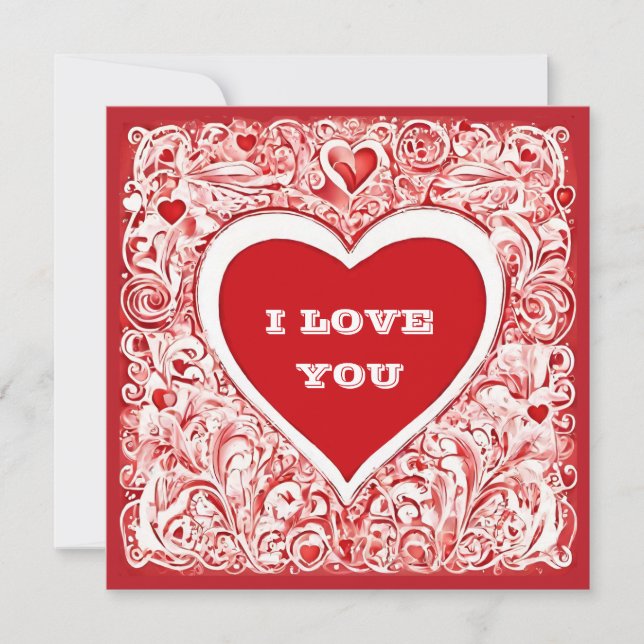 Ich Liebe, Sie werden mir Valentinerkarte heiraten (Vorderseite)