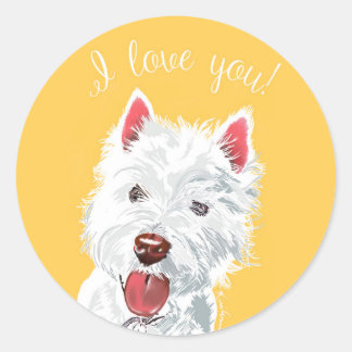 Ich Liebe, Sie westieren Aufkleber