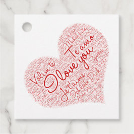 Ich Liebe Sie Wort Cloud Red Heart Valentinstag Geschenkanhänger