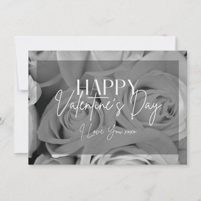 Ich Liebe Sie XOXO Happy Valentine Day Card Einladung (Vorderseite)