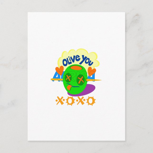 Ich Liebe Sie XOXO schöne phantastische Grafik Art Postkarte (Vorderseite)