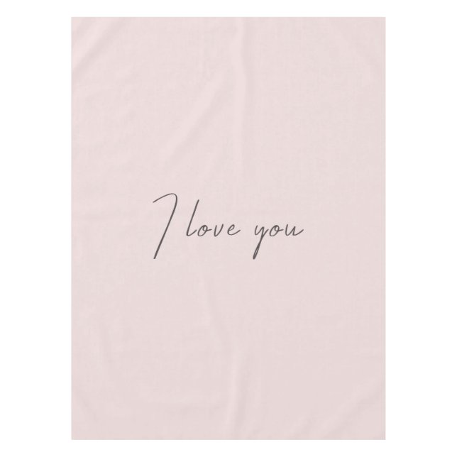 Ich Liebe, Sie zitieren Hochzeitsstich Valentinsta Tischdecke (Vorderseite)