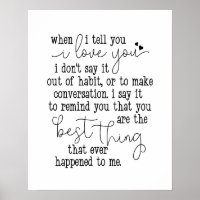 Ich Liebe, Sie zitieren Hochzeitstag Geschenk