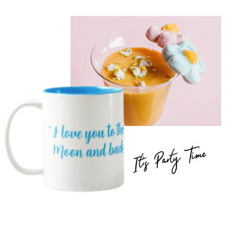 Ich Liebe Sie zum Mond, Benutzerdefinierter Text Zweifarbige Tasse
