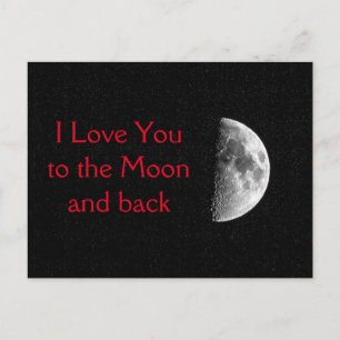 Ich Liebe Sie zum Mond und zurück - Postkarte
