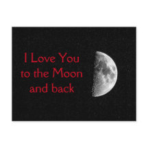 Ich Liebe Sie zum Mond und zurück - Postkarte