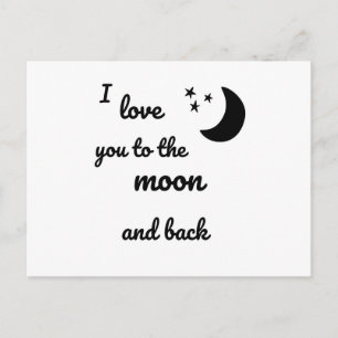 Ich Liebe Sie zum Mond und zurück Postkarte