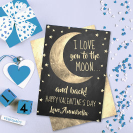 Ich Liebe Sie zum Mond und zurück Valentinstag Feiertagskarte