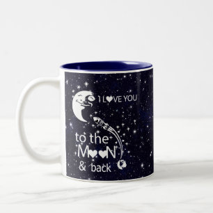 Ich Liebe Sie zum Mond und zurück - Zweifarbige Tasse
