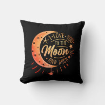 Ich Liebe Sie zum Mond zurück Schwarz Moderne Nied