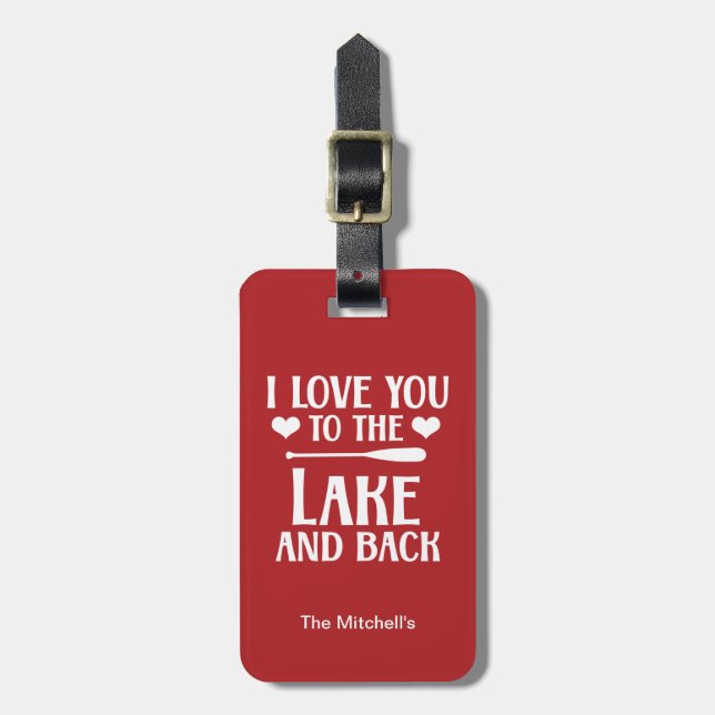 Ich Liebe Sie zum See und zurück - Zitat naukal Gepäckanhänger (Vorderseite vertikal)