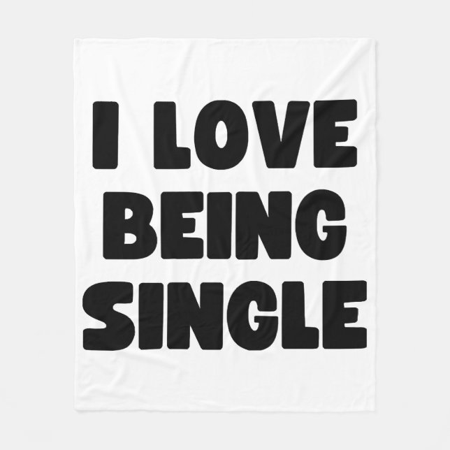 Ich Liebe Single Fleecedecke (Vorderseite)