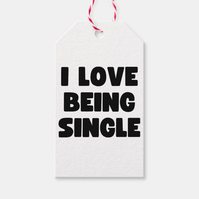 Ich Liebe Single Geschenkanhänger (Vorderseite)