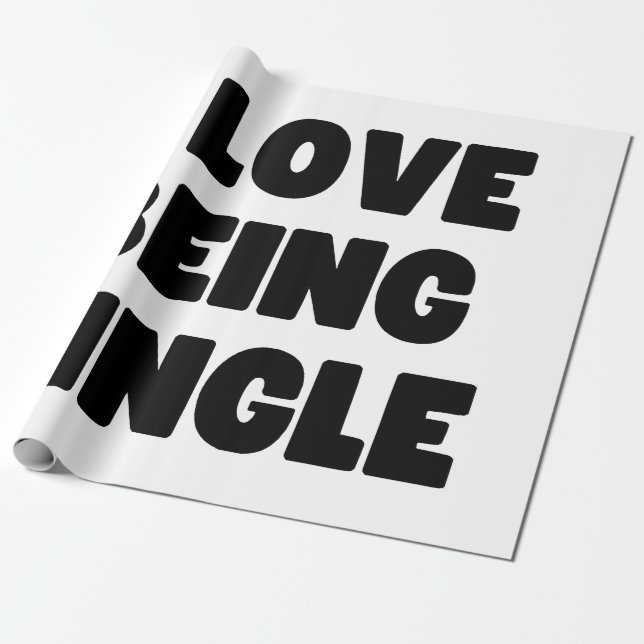 Ich Liebe Single Geschenkpapier (Ungerollt)