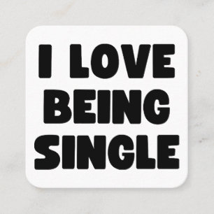 Ich Liebe Single Quadratische Visitenkarte