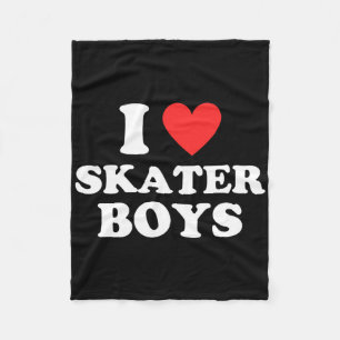 Ich liebe Skater-Boys lustige Skateboard fahrende Fleecedecke