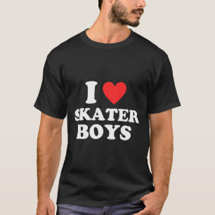 Ich liebe Skater-Boys Lustige Skateboard fahrende T-Shirt