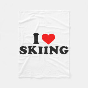 Ich liebe Skifahren, liebe Schnee, Liebhaber Fleecedecke