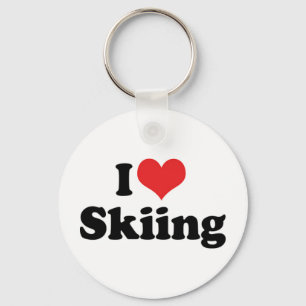 Ich liebe Skifahren Schlüsselanhänger