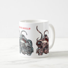 Ich Liebe Skulls! Schädelhaufen und Tentakeln Kaffeetasse