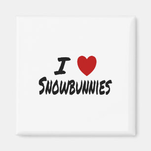 Ich liebe Snowbunnies Skifahren Snowboarden Att Magnet