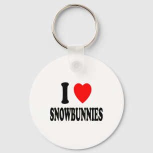 Ich liebe Snowbunnies Skifahren Snowboarden Att Schlüsselanhänger