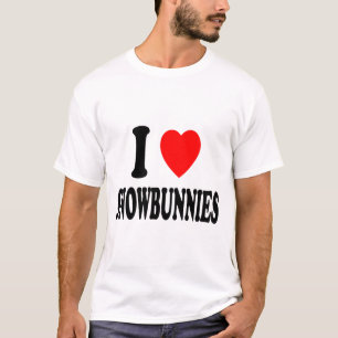 Ich liebe Snowbunnies Skifahren Snowboarden Att T-Shirt