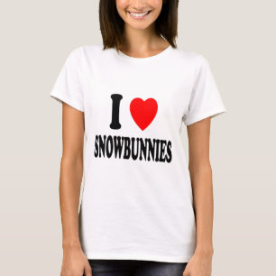 Ich liebe Snowbunnies Skifahren Snowboarden Att T-Shirt